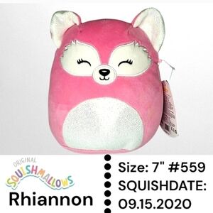 Squishmallows Rhiannon 7" Pink Fox Plush